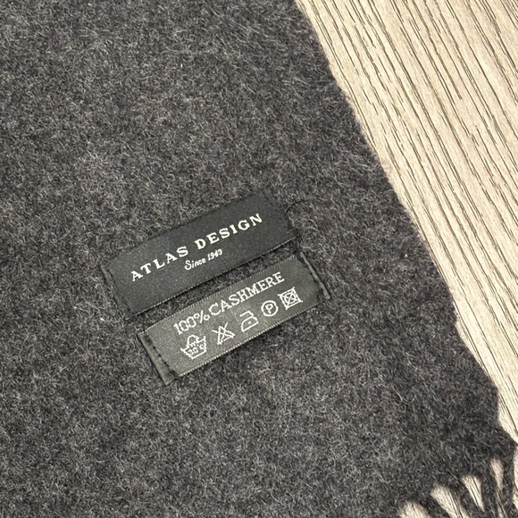 Vintage 100% Cashmere Scarf - Atlas Design Unisex - Picture 2 of 2